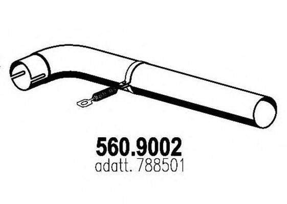 Труба выхлопного газа ASSO 560.9002