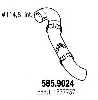 Труба выхлопного газа ASSO 585.9024