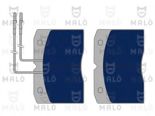Комплект тормозных колодок, дисковый тормоз MALÒ 1050264