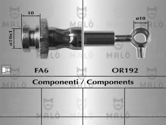 Тормозной шланг MALÒ 8027