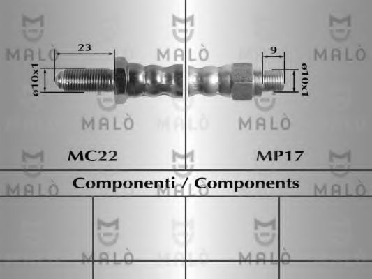 Тормозной шланг MALÒ 8284