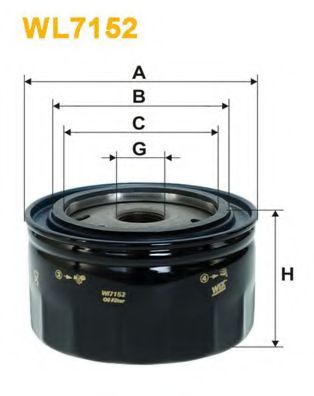 Масляный фильтр WIX FILTERS WL7152