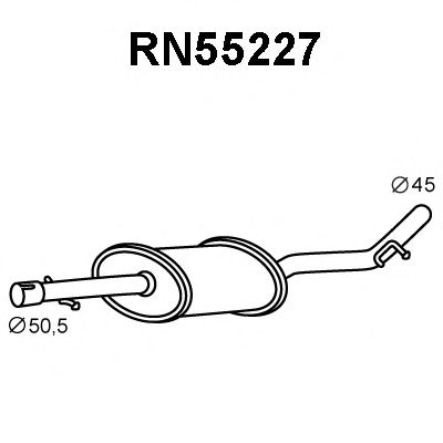 Предглушитель выхлопных газов VENEPORTE RN55227