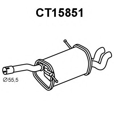 Глушитель выхлопных газов конечный VENEPORTE CT15851