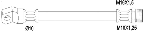 Тормозной шланг WOKING G1928.00