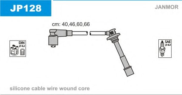 Комплект проводов зажигания JANMOR JP128