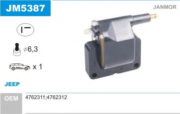 Катушка зажигания JANMOR JM5387