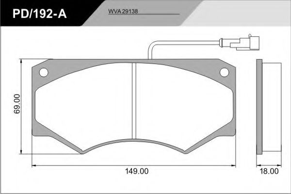 Комплект тормозных колодок, дисковый тормоз FRAS-LE 29138