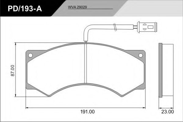 Комплект тормозных колодок, дисковый тормоз FRAS-LE 29029