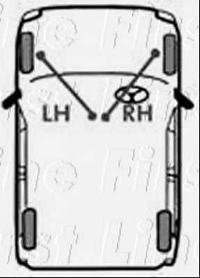 Трос, стояночная тормозная система FIRST LINE FKB1260