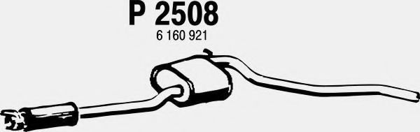 Средний глушитель выхлопных газов FENNO 2508