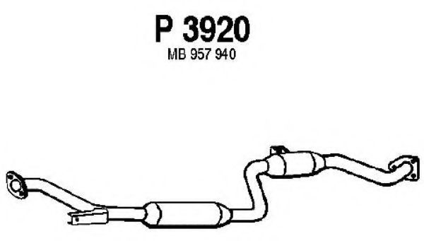 Средний глушитель выхлопных газов FENNO P3920