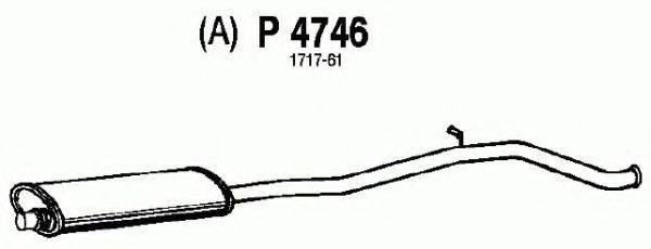 Средний глушитель выхлопных газов FENNO P4746