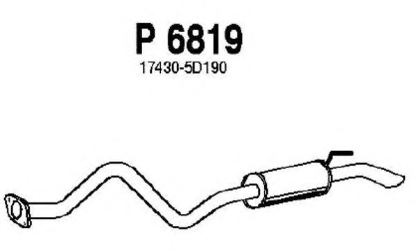 Глушитель выхлопных газов конечный FENNO P6819