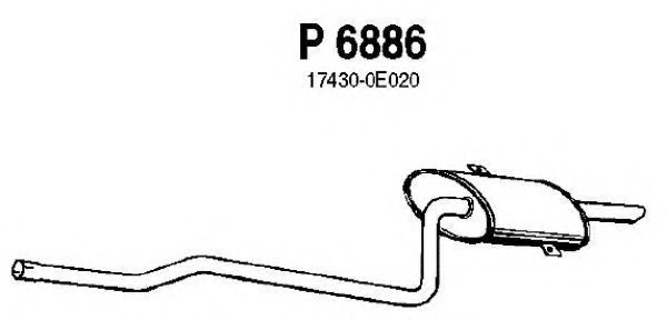 Глушитель выхлопных газов конечный FENNO 6886