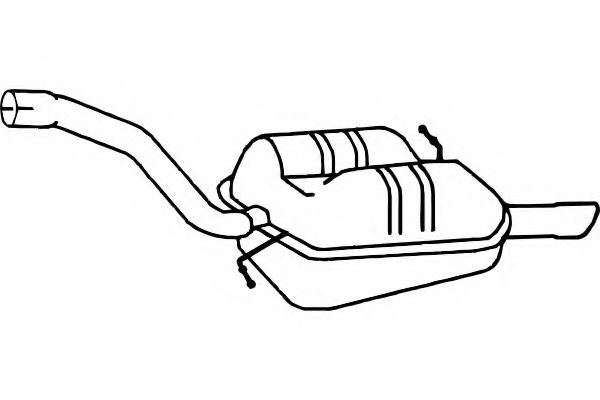 Глушитель выхлопных газов конечный FENNO P7189