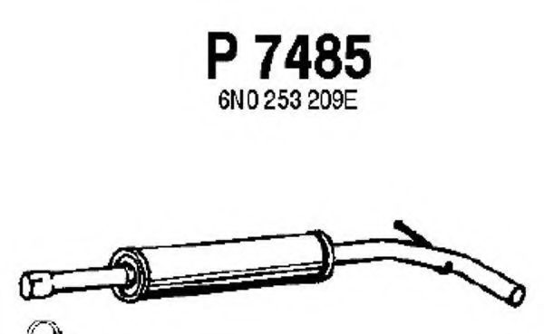 Средний глушитель выхлопных газов FENNO P7485