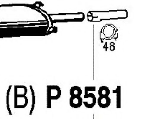 Труба выхлопного газа FENNO P8581