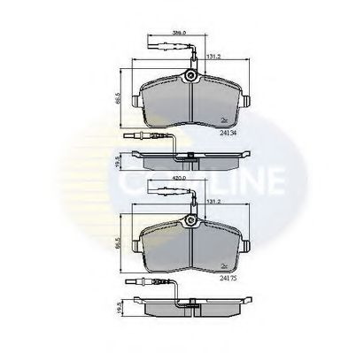 Комплект тормозных колодок, дисковый тормоз COMLINE CBP11250