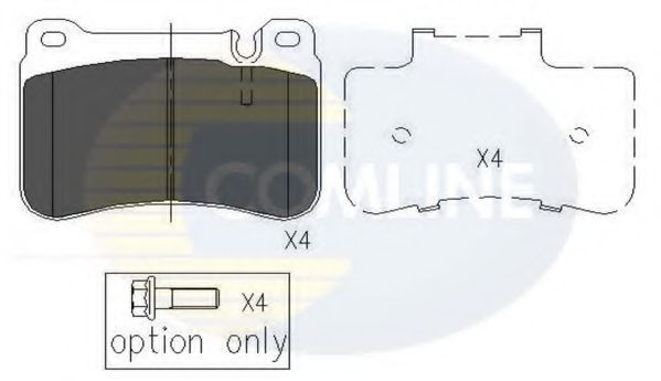 Комплект тормозных колодок, дисковый тормоз COMLINE CBP06007