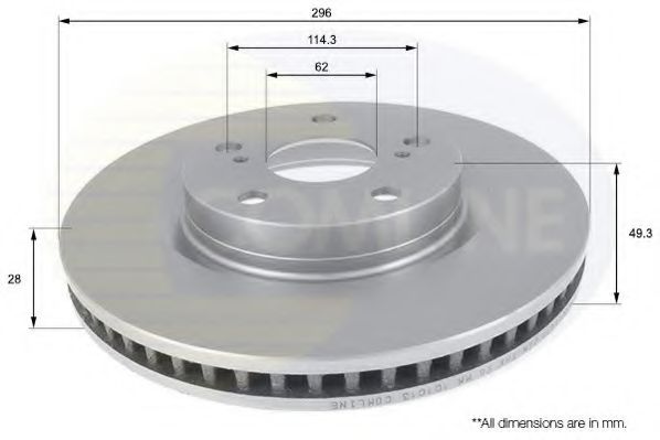 Тормозной диск COMLINE ADC01147V