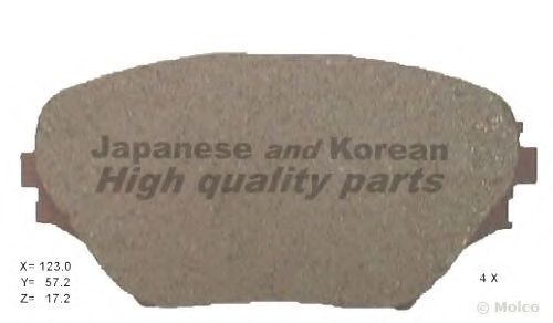 Комплект тормозных колодок, дисковый тормоз ASHUKI 1080-5902