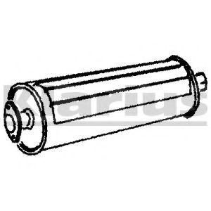 Средний глушитель выхлопных газов WALKER 17116