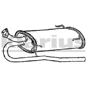 Глушитель выхлопных газов конечный KLARIUS CL183M