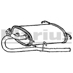 Глушитель выхлопных газов конечный WALKER 18680