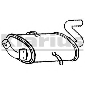 Глушитель выхлопных газов конечный KLARIUS VO214P