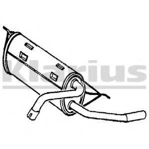 Глушитель выхлопных газов конечный KLARIUS VO305G