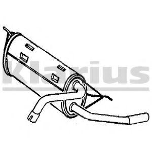 Глушитель выхлопных газов конечный KLARIUS VO306E