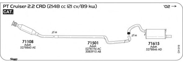Система выпуска ОГ SIGAM CH019