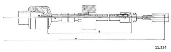 Трос, управление сцеплением CABOR 11.224