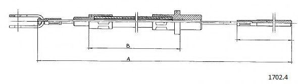 Трос, управление сцеплением PEX 50133