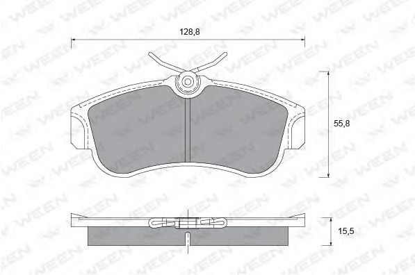 Комплект тормозных колодок, дисковый тормоз WEEN 151-2248