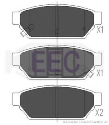 Комплект тормозных колодок, дисковый тормоз EEC BRP0894