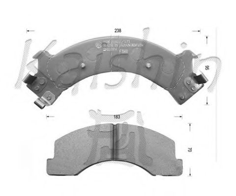 Комплект тормозных колодок, дисковый тормоз KAISHIN D4018