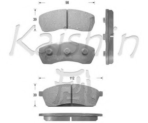 Комплект тормозных колодок, дисковый тормоз KAISHIN FK7031