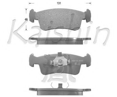 Комплект тормозных колодок, дисковый тормоз KAISHIN D9008