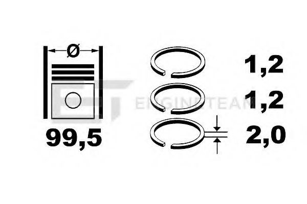 Комплект поршневых колец ET ENGINETEAM R4000700