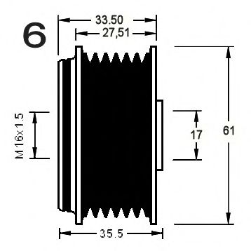 Механизм свободного хода генератора CEVAM 10160