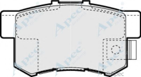 Комплект тормозных колодок, дисковый тормоз APEC braking PAD1010