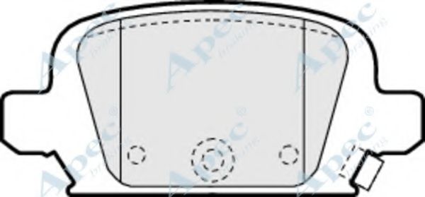 Комплект тормозных колодок, дисковый тормоз APEC braking PAD1189