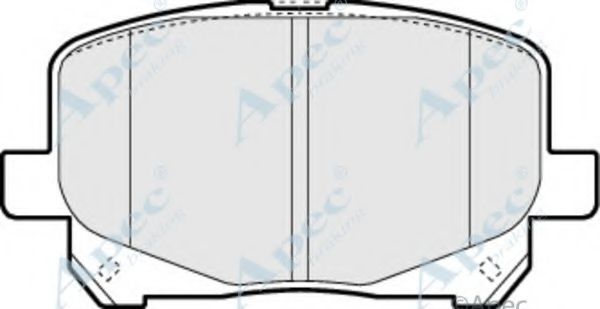 Комплект тормозных колодок, дисковый тормоз APEC braking PAD1212