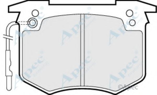 Комплект тормозных колодок, дисковый тормоз APEC braking PAD324