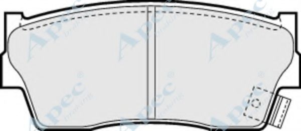 Комплект тормозных колодок, дисковый тормоз APEC braking PAD614