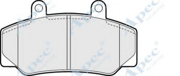Комплект тормозных колодок, дисковый тормоз APEC braking PAD645