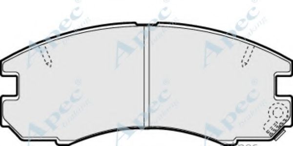 Комплект тормозных колодок, дисковый тормоз APEC braking PAD745