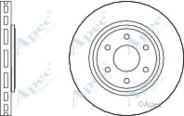 Тормозной диск APEC braking DSK2707